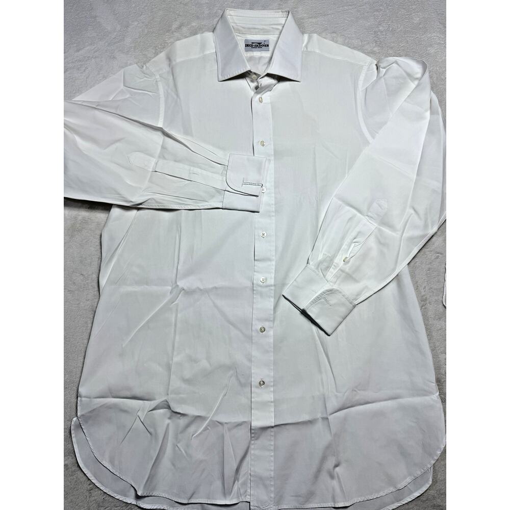 Dege & Skinner Savile Row Bespoke Cotton Dress Shirt 15 x 34 French Cuffs Tailor